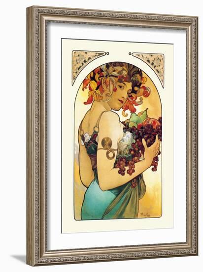 Fruit-Alphonse Mucha-Framed Art Print