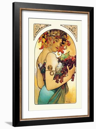 Fruit-Alphonse Mucha-Framed Art Print