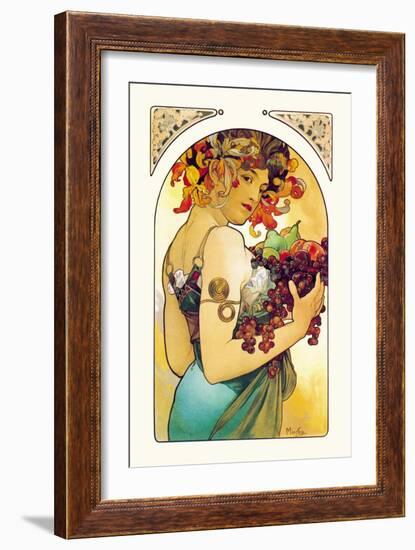 Fruit-Alphonse Mucha-Framed Art Print