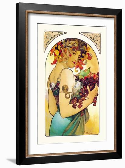 Fruit-Alphonse Mucha-Framed Art Print