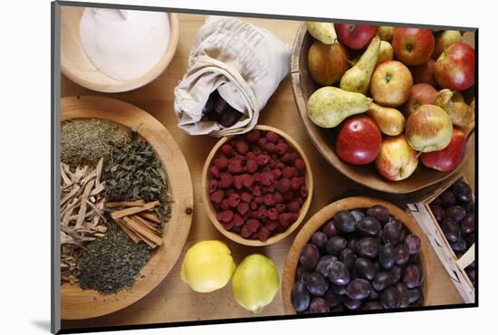 Fruitbowls, Fruits, Processing, Ingredients-Nikky-Mounted Photographic Print