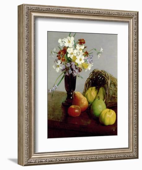 Fruits and Flowers, 1866-Henri Fantin-Latour-Framed Giclee Print