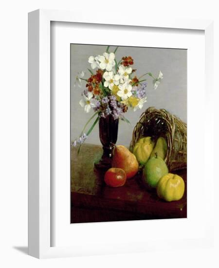 Fruits and Flowers, 1866-Henri Fantin-Latour-Framed Giclee Print