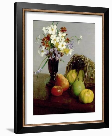 Fruits and Flowers, 1866-Henri Fantin-Latour-Framed Giclee Print