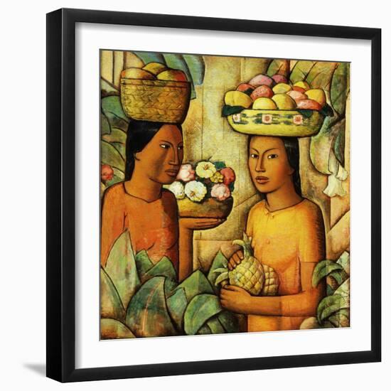 Fruits and Flowers; Frutas Y Flores, (Oil on Canvas)-Alfredo Ramos Martinez-Framed Giclee Print