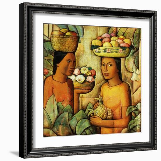 Fruits and Flowers; Frutas Y Flores, (Oil on Canvas)-Alfredo Ramos Martinez-Framed Giclee Print