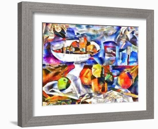 fruits and glass ,2017-Alex Caminker-Framed Giclee Print