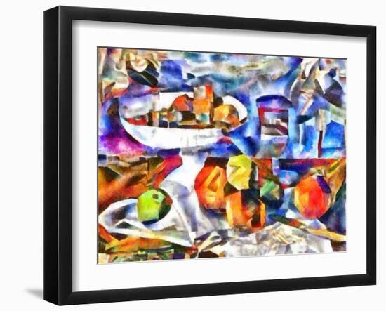 fruits and glass ,2017-Alex Caminker-Framed Giclee Print