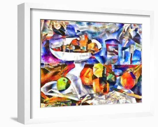 fruits and glass ,2017-Alex Caminker-Framed Giclee Print