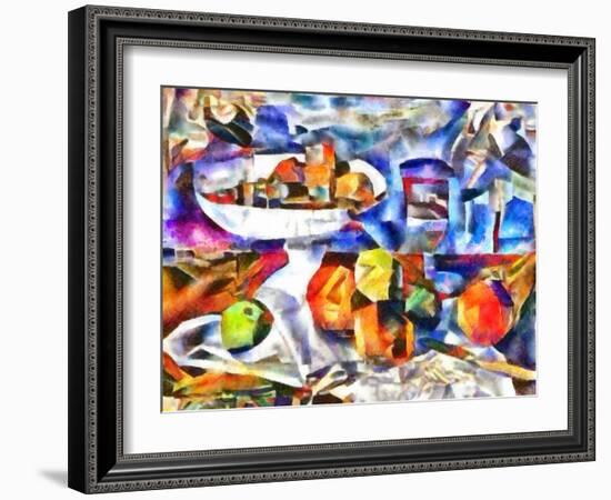 fruits and glass ,2017-Alex Caminker-Framed Giclee Print