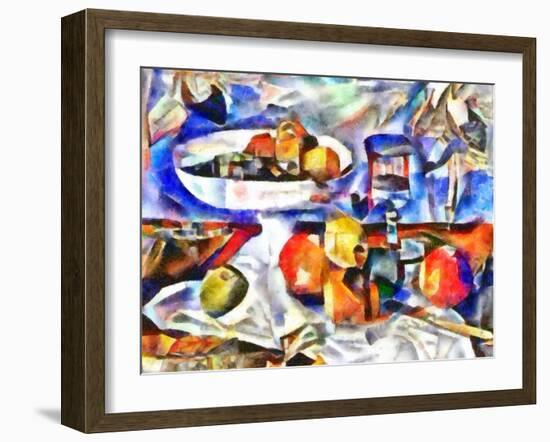 fruits and glass ,2017-Alex Caminker-Framed Giclee Print