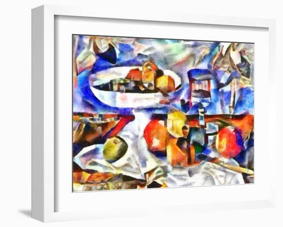 fruits and glass ,2017-Alex Caminker-Framed Giclee Print