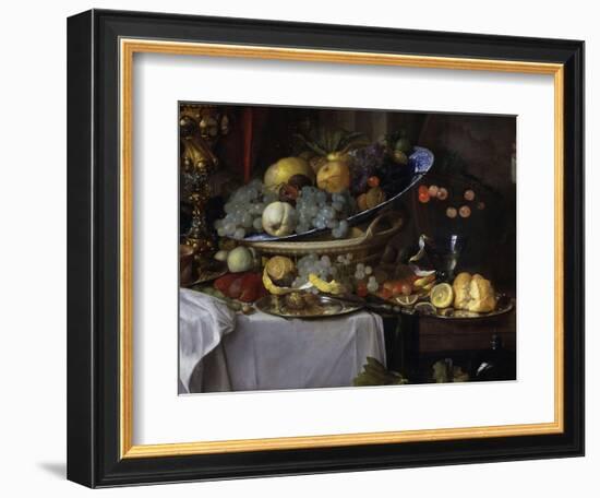 Fruits and Rich Dishes on a Table, 1640, Detail-Jan Davidsz. de Heem-Framed Giclee Print