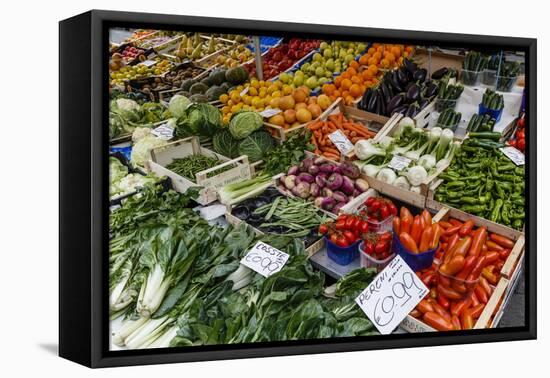 Fruits and Vegetables at Papiniano Market, Milan, Lombardy, Italy, Europe-Yadid Levy-Framed Premier Image Canvas