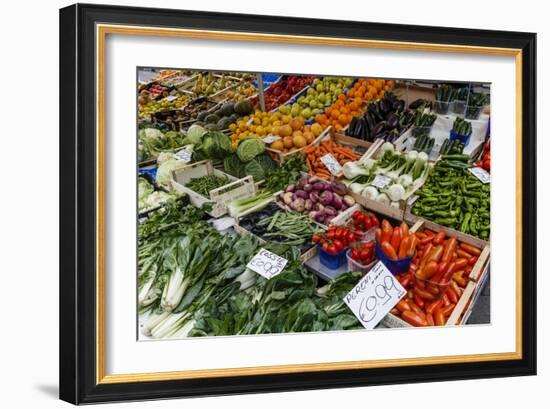 Fruits and Vegetables at Papiniano Market, Milan, Lombardy, Italy, Europe-Yadid Levy-Framed Photographic Print