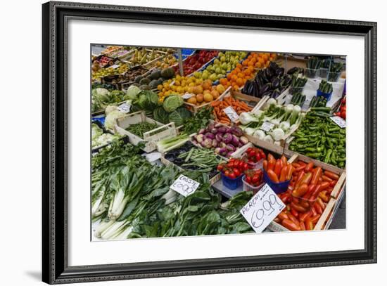 Fruits and Vegetables at Papiniano Market, Milan, Lombardy, Italy, Europe-Yadid Levy-Framed Photographic Print