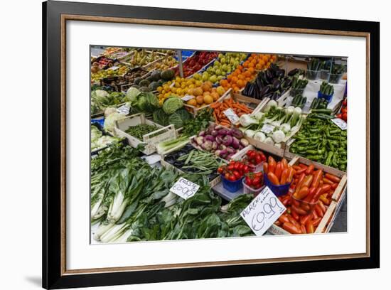 Fruits and Vegetables at Papiniano Market, Milan, Lombardy, Italy, Europe-Yadid Levy-Framed Photographic Print