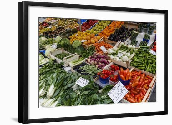 Fruits and Vegetables at Papiniano Market, Milan, Lombardy, Italy, Europe-Yadid Levy-Framed Photographic Print