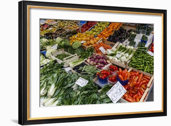 Fruits and Vegetables at Papiniano Market, Milan, Lombardy, Italy, Europe-Yadid Levy-Framed Photographic Print