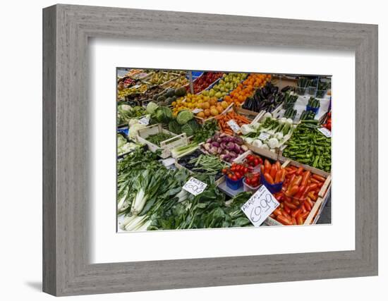 Fruits and Vegetables at Papiniano Market, Milan, Lombardy, Italy, Europe-Yadid Levy-Framed Photographic Print