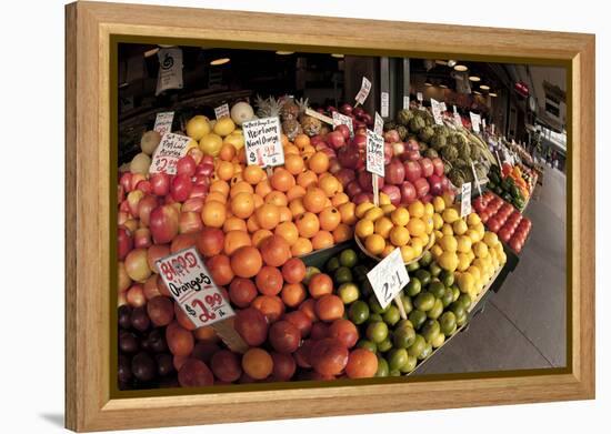 Fruits and Vegetables at Pike Place Market, Seattle, Washington, USA-Merrill Images-Framed Premier Image Canvas