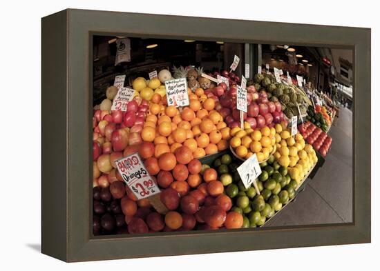 Fruits and Vegetables at Pike Place Market, Seattle, Washington, USA-Merrill Images-Framed Premier Image Canvas