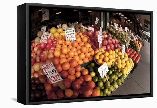 Fruits and Vegetables at Pike Place Market, Seattle, Washington, USA-Merrill Images-Framed Premier Image Canvas