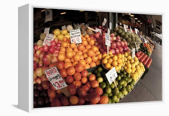 Fruits and Vegetables at Pike Place Market, Seattle, Washington, USA-Merrill Images-Framed Premier Image Canvas