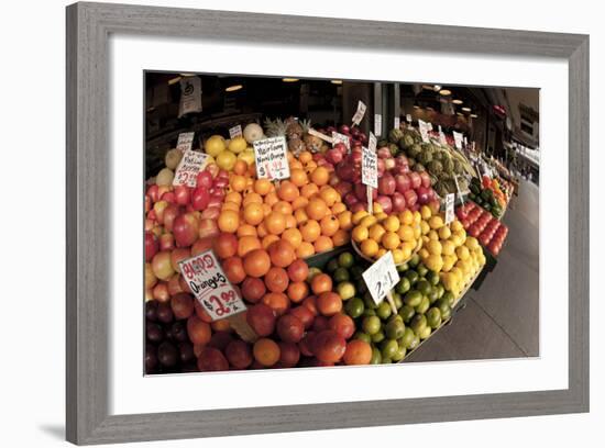 Fruits and Vegetables at Pike Place Market, Seattle, Washington, USA-Merrill Images-Framed Photographic Print