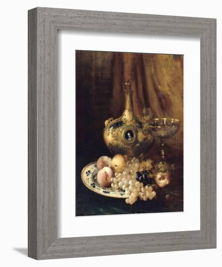 Fruits et objets d'art sur une table avec l'aiguière de François Ier-Antoine Vollon-Framed Giclee Print