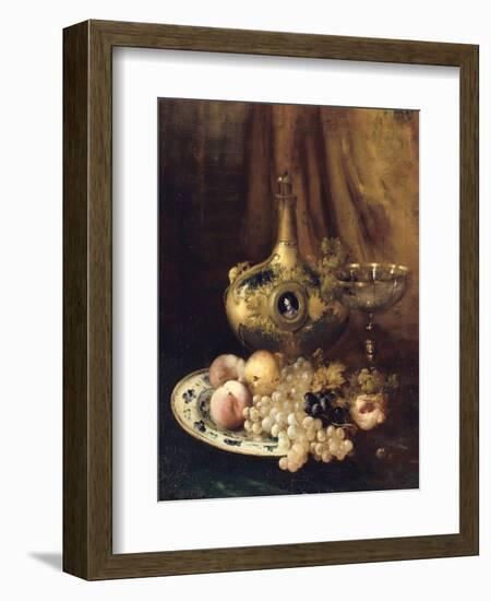 Fruits et objets d'art sur une table avec l'aiguière de François Ier-Antoine Vollon-Framed Giclee Print