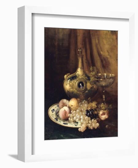 Fruits et objets d'art sur une table avec l'aiguière de François Ier-Antoine Vollon-Framed Giclee Print