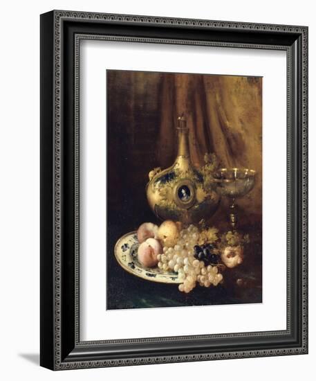 Fruits et objets d'art sur une table avec l'aiguière de François Ier-Antoine Vollon-Framed Giclee Print