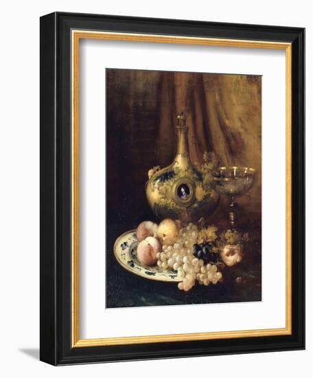 Fruits et objets d'art sur une table avec l'aiguière de François Ier-Antoine Vollon-Framed Giclee Print