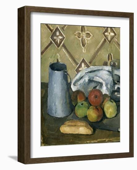 Fruits, serviette et boîte à lait-Paul Cézanne-Framed Giclee Print