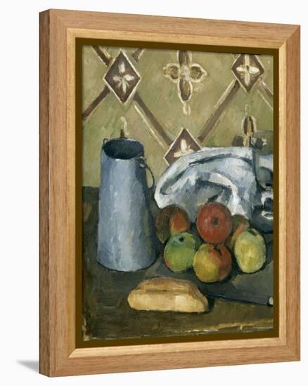 Fruits, serviette et boîte à lait-Paul Cézanne-Framed Premier Image Canvas