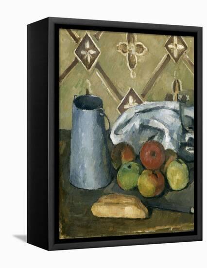 Fruits, serviette et boîte à lait-Paul Cézanne-Framed Premier Image Canvas