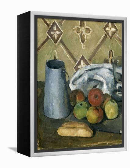 Fruits, serviette et boîte à lait-Paul Cézanne-Framed Premier Image Canvas