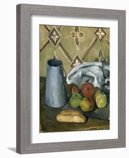 Fruits, serviette et boîte à lait-Paul Cézanne-Framed Premium Giclee Print