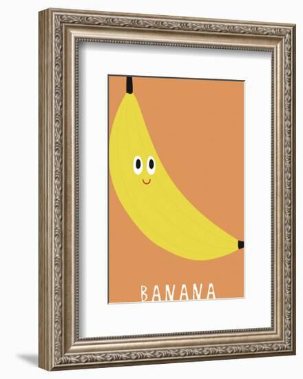 Fruity Friends - Banana-Clara Wells-Framed Giclee Print