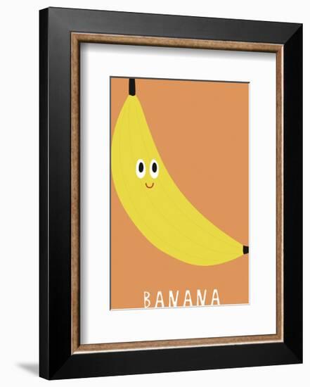 Fruity Friends - Banana-Clara Wells-Framed Giclee Print