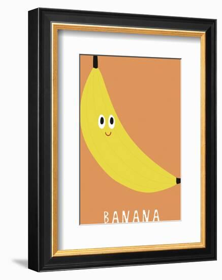 Fruity Friends - Banana-Clara Wells-Framed Giclee Print