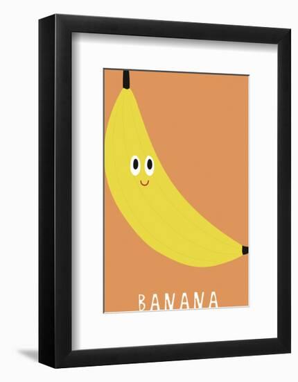 Fruity Friends - Banana-Clara Wells-Framed Giclee Print