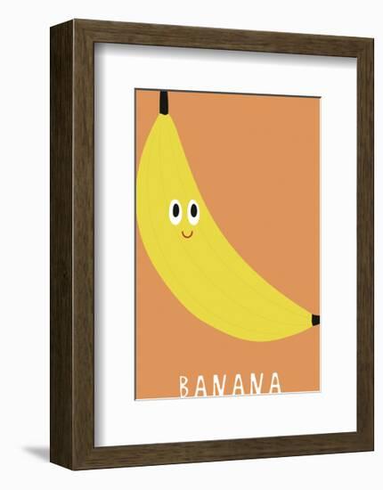 Fruity Friends - Banana-Clara Wells-Framed Giclee Print