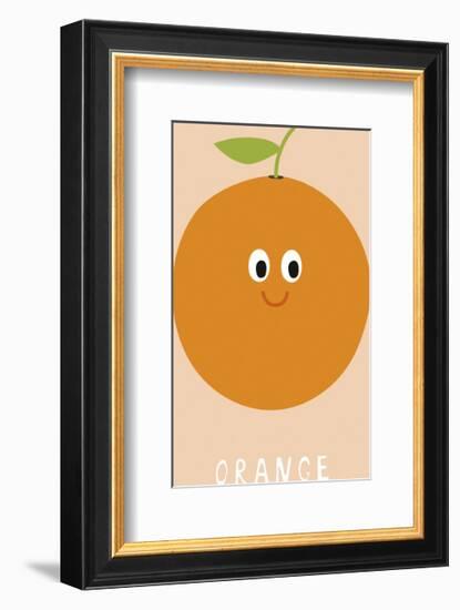 Fruity Friends - Orange-Clara Wells-Framed Giclee Print