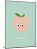 Fruity Friends - Peach-Clara Wells-Mounted Giclee Print