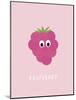 Fruity Friends - Raspberry-Clara Wells-Mounted Giclee Print