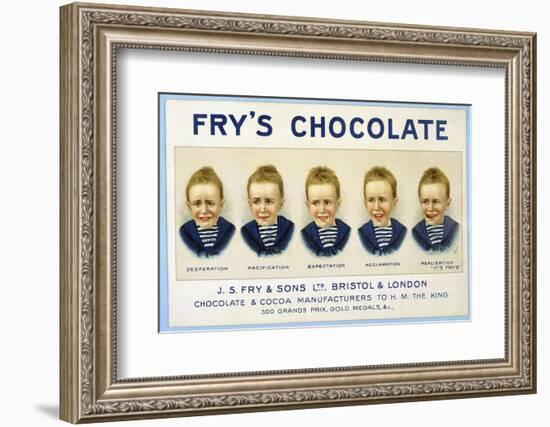 Fry's Five Boys Chocolate, Desperation Pacification Expectation Acclamation Realisation-null-Framed Photographic Print