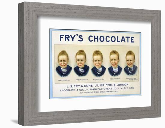 Fry's Five Boys Chocolate, Desperation Pacification Expectation Acclamation Realisation-null-Framed Photographic Print