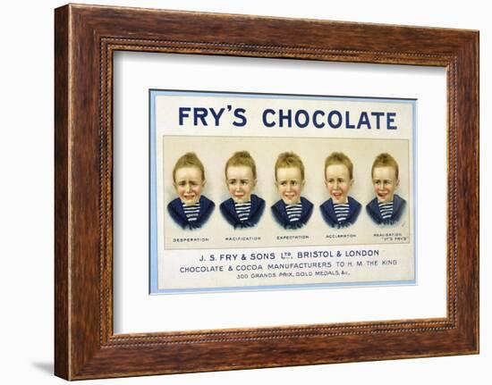 Fry's Five Boys Chocolate, Desperation Pacification Expectation Acclamation Realisation-null-Framed Photographic Print